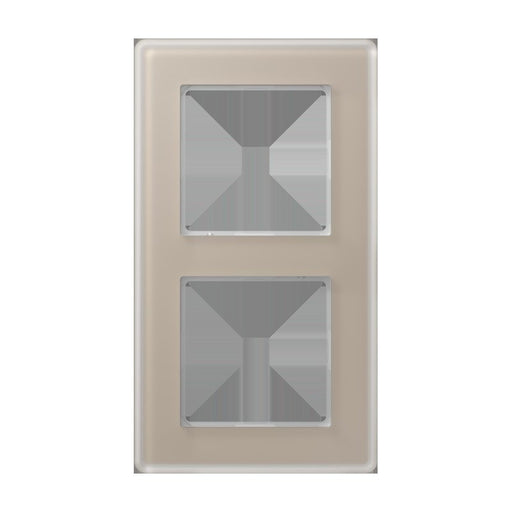 Jung - Abdeckrahmen Glasrahmen 2fach AV 582 GLM CH champagner (Glas) − 1 Stück by Jung
