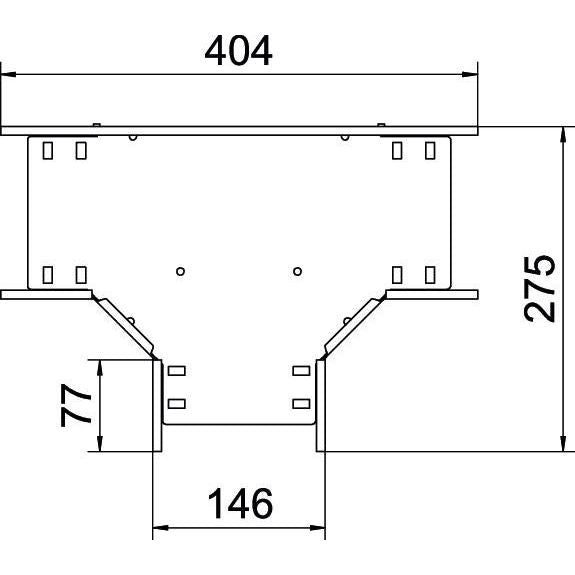 OBO Bettermann - T-Stück für Kabelrinne T-Stück für Kabelrinne RT 615 FT 60x150