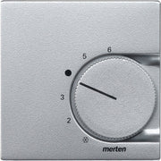 Merten - Abdeckung/Bedienelement für Installationsschalterprogramme Zentralplatte alu 536260 für Raumther.Einsatz