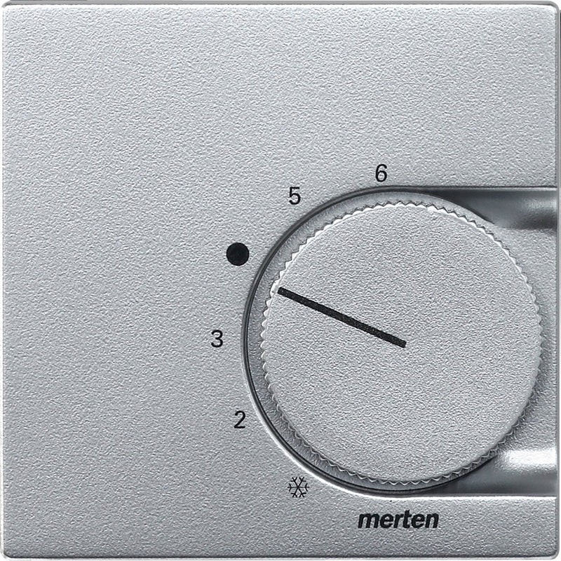 Merten - Abdeckung/Bedienelement für Installationsschalterprogramme Zentralplatte alu 536260 für Raumther.Einsatz
