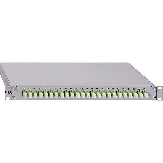 Rutenbeck - Patchpanel LWL Spleissbox gr GradeB 228030406 6xLC-D OS2 APC grün