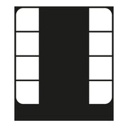 Jung - Abdeckung/Bedienelement für Installationsschalterprogramme Tastensatz, 4fach CD 504 TSA WW komplett − 1 Stück
