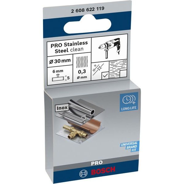 Bosch - Rotierende Drahtbürste PRO Stainless Steel clean 2608622119 Scheibenbürste