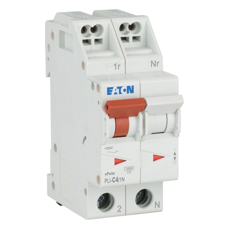 Eaton - Leitungsschutzschalter PLI-C4/1N C 4A, 1p+N Steckkl