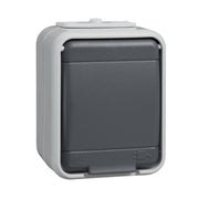 Elso - Steckdose 1-f. AP44 445009 licht-/basaltgrau