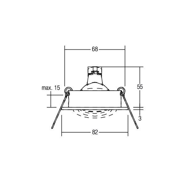 Brumberg Leuchten - Downlight/Strahler/Flutlicht Einbaustrahler 00006307 50W ws