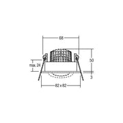 Brumberg Leuchten - Downlight/Strahler/Flutlicht LED-Einbaustrahler 350mA 12355023 3000K,IP65, chrom