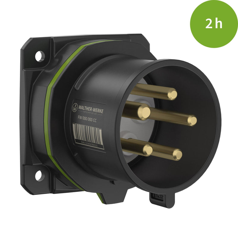 Walther Werke - CEE-Gerätestecker (IEC 60309) CEE NEO Anbaugerätestecker FW610502SK gerade 16A5P2h IP54 − 10 Stück