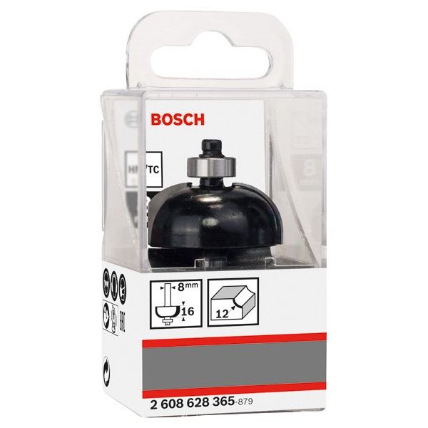 Bosch - Fräser PRO Hohlkehlfräser, 2608628365 R 12, Schaft 8 mm