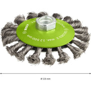 Bosch - Rotierende Drahtbürste PRO Stainless Steel heavy 2608622109 Kegelbürste 115 x