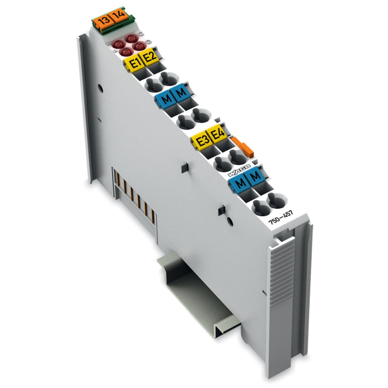 WAGO - Feldbus, Dez. Peripherie - Analoges Ein-/Ausgangs-Modul Busklemme 750-457 4AI +-10VDC S.E