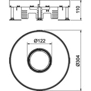 OBO Bettermann - Nivellierbare Kassette für Kanaleinbau, Doppel- und Hohlboden Kassette rund RKFR2 9 V25 D=305mm