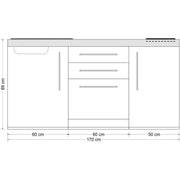 Stengel - Mini-Küche Miniküche Premiumline MPGSSA170GSGKFreBli Sand
