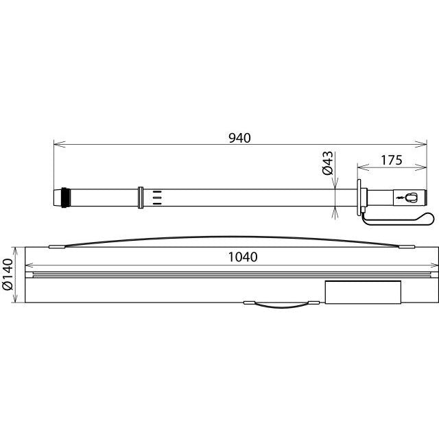 DEHN - Spannungsprüfgerät Abstands-Spannungsprüfer HSA194 110 420 STK Un 110-420KV