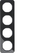 Berker - Abdeckrahmen Rahmen sw/gl 10142145 4fach