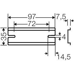 Hensel - Tragschiene DK TS 06 XXmm für KF06