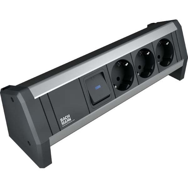 Bachmann - Mehrfachsteckdose Steckdosenleiste 902.0050 3xSchutzk.schwarz