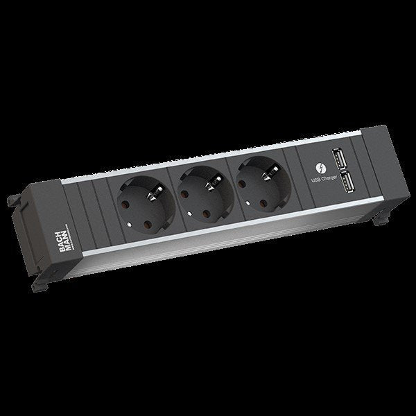 Bachmann - Mehrfachsteckdose Einbausteckdose 916.173 3xCEE7/3 1xUSB