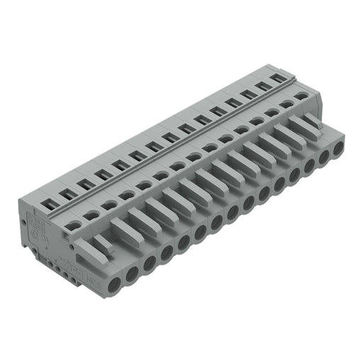 WAGO - Kabelsteckverbinder für Leiterplattensteckverbinder Federleiste 231-115/026-000 15pol., 5mm ger. − 25 Stück