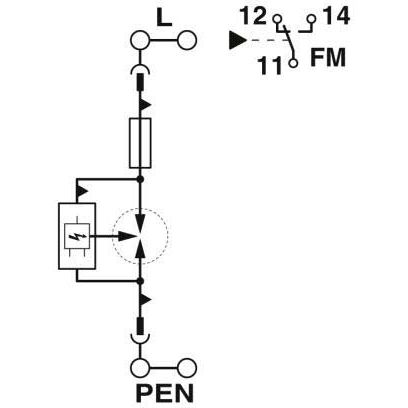 Phoenix Contact - Blitzstromableiter für Energietechnik Blitzstromableiter FLTSECHT1-1C264/25FM Typ 1