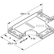 Niedax - T-Stück für Kabelrinne T-Stück für Kabelrinne RTSC 60.070 S 60x72mm