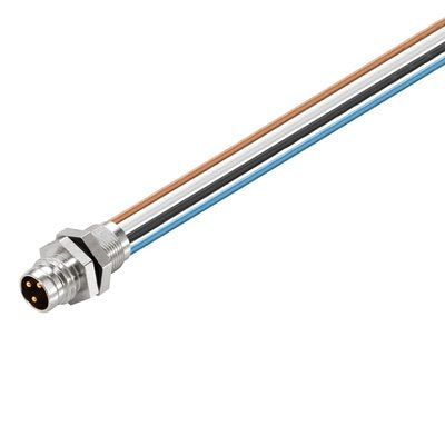 Weidmüller - Rundsteckverbinder, Einbau (mit Leitung) Steckverbinder SAIEM8S40.5UFPM8 Stift, M8 Gewinde