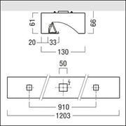 Zumtobel Group - Decken - /Wandleuchte LED - Anbauleuchte FAW LED #42183543 4400 - 840 L1200 LDE