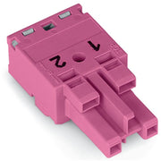 WAGO - Steckverbinder für steckbare Gebäudeinstallation Buchse 2-polig 770-282 Kod. B,pink − 100 Stück