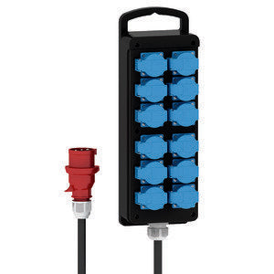 Bals Elektrotech - CEE-Steckdosen-Kombination (IEC 60309) Blockverteiler Vollgummi 53679 P44