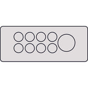 Icotek - Kabelführung für Gehäuse/Schränke Kabeldurchführungsplatte KEL-DP-E 46/9 gy grau − 10 Stück