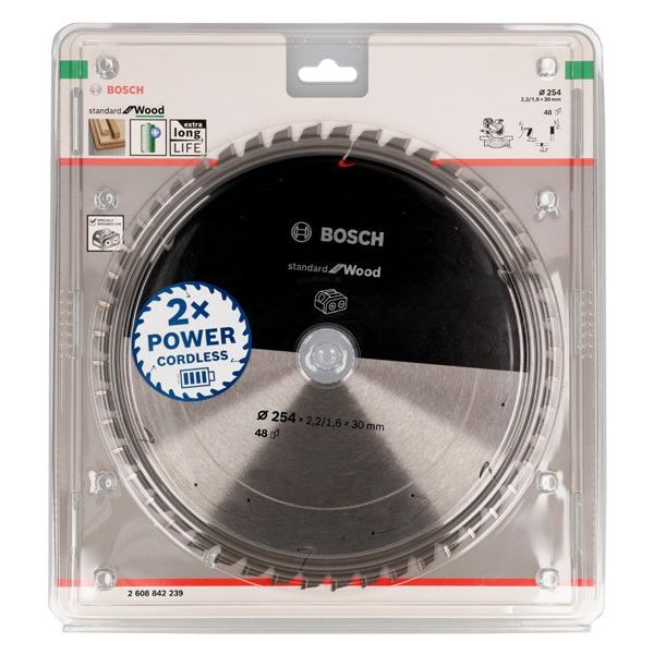 Bosch - Kreissägeblatt PRO Wood cordless 2608842239 Kreissägeblatt 254 x