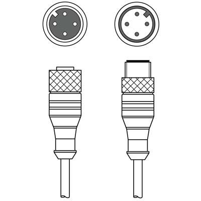 Leuze - Konfektioniertes Sensor-Aktor-Kabel Verbindungsleitung KDS U-M12-4#50130742