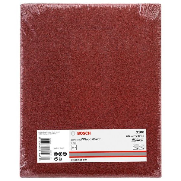 Bosch - Schleifpapier/Schleifvlies Schleifblatt C420 SfWP, 2608621594 230 x 280 mm, G100