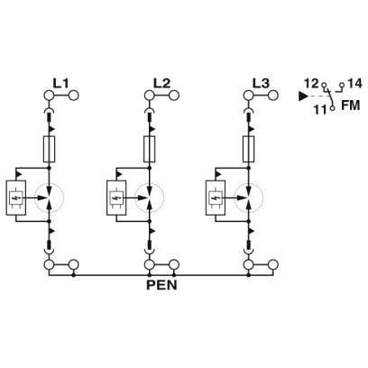 Phoenix Contact - Blitzstromableiter für Energietechnik Blitzstromableiter Typ 1 2907260