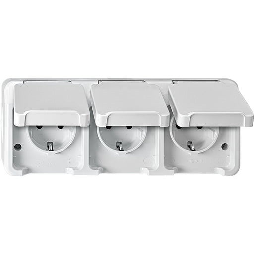 Merten - Steckdose SCHUKO-Dreifach-Steckdose MEG2390-8019 polarweiß
