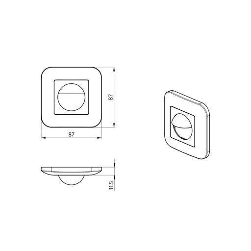 BEG Brück Electronic - Zubehör/Ersatzteile für Bewegungsmelder Abdeckung IP20 rws 92630 f.Indoor 180