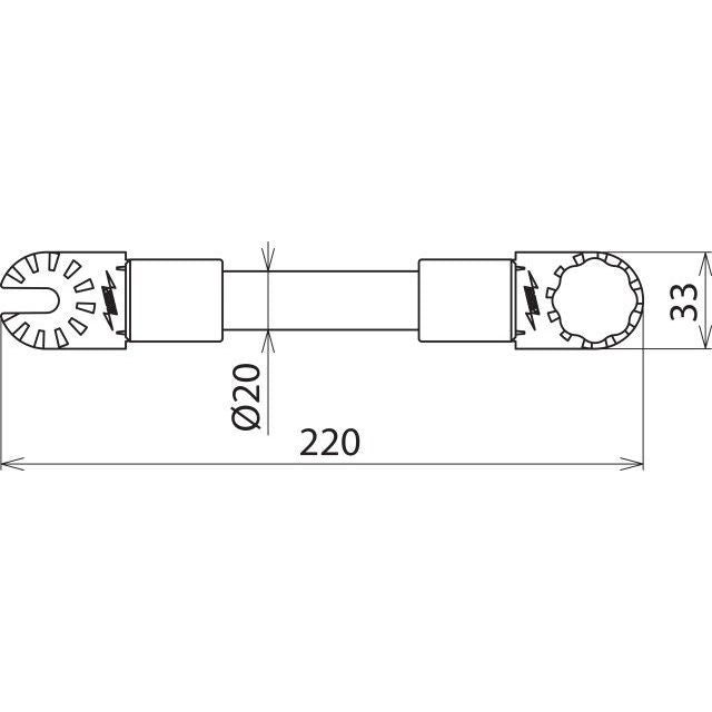 DEHN - Zubehör/Ersatzteile für Sicherheitsgeräte Isolierstangen-Verläng. ISV 220 ZK MS L 220mm