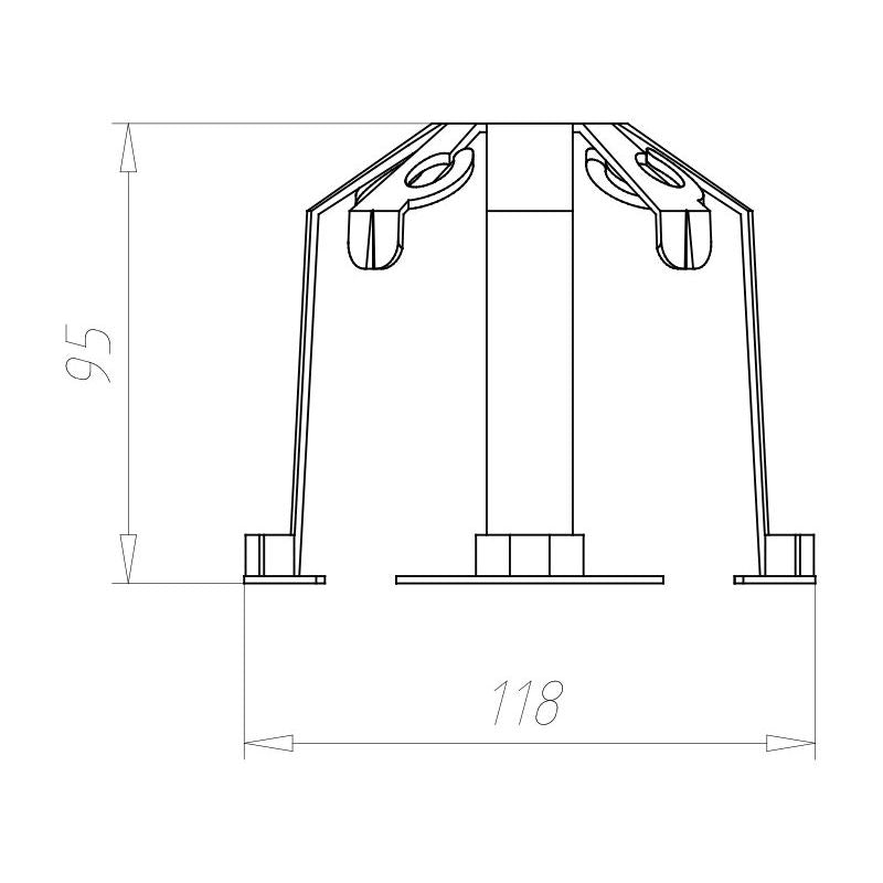 Kaiser - Leuchteneinbaugehäuse Abstandhalter 9310-10 DA68mm-80mm