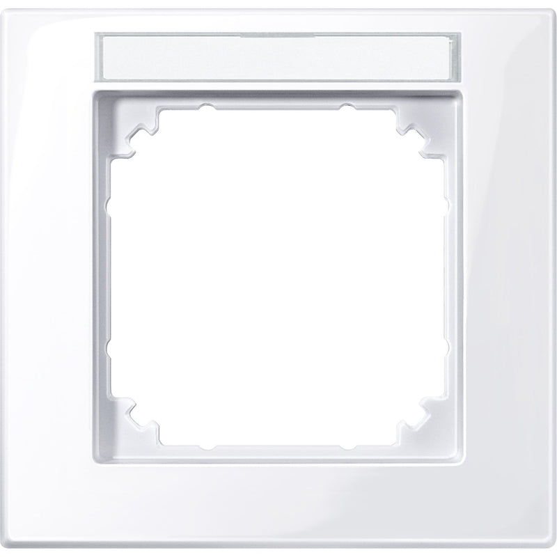 Merten - Abdeckrahmen M-PLAN-Rahmen 1f. aws/gl 514125 beschriftbar