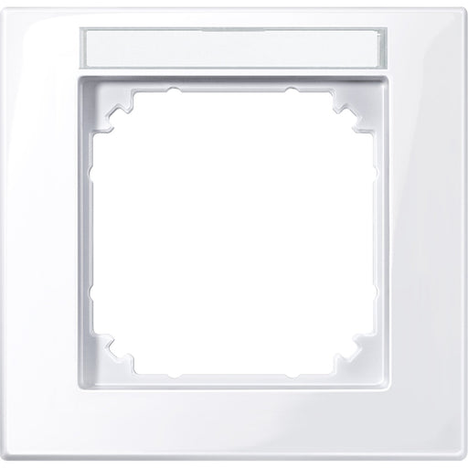 Merten - Abdeckrahmen M-PLAN-Rahmen 1f. aws/gl 514125 beschriftbar