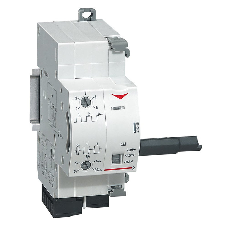 Legrand - Zusatzeinrichtung für Reiheneinbaugeräte Wiedereinschalter 406295 Anbau li vom Gerät