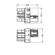 WAGO - Kompaktverteiler für steckbare Gebäudeinstallation Verteiler 770-977/076-000 2pol./3pol.,Kod. B − 25 Stück