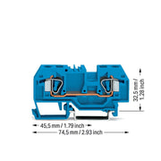 WAGO - Durchgangs-Reihenklemme Durchgangsklemme 282-904 bl 0,2-6qmm