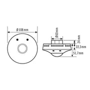 ESYLUX - Bussystem-Bewegungsmelder Decken-Präsenzmelder PDATMO360i8OAUX30VKN