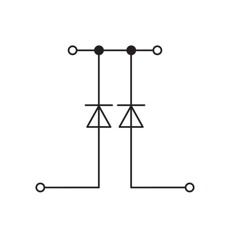 WAGO - Bauelement-Reihenklemme Bauelementklemme 870-541/281-489 2 Dioden 1N4007,grau − 50 Stück