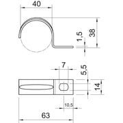 OBO Bettermann - Befestigungsschelle für Kabel/Rohre Befestigungsschelle 604 40 G galv.vz