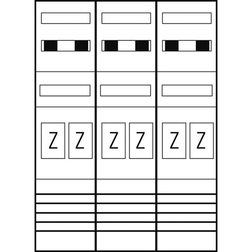 ABN - Zählerfeld Zählerplatz EZ37160 eHZ 6Z