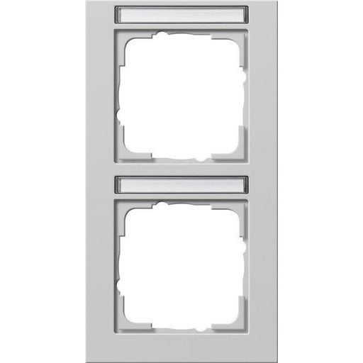 Gira - Abdeckrahmen 2-f. 110237 senkr.BSF grau