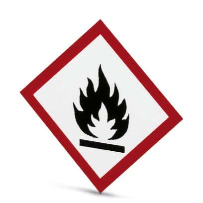 Phoenix Contact - Warn-/Hinweisschild Gefahrstoffschild PML-GHS102 (25X25) Entzündlic − 5 Stück