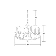 Brumberg Leuchten - Pendelleuchte 50804050 E14 gold 6x40W max